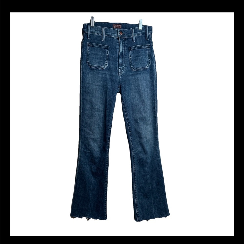 Mother Hustler Patch Pocket Ankle Fray In Out For The Evening Jean Size 24 E13